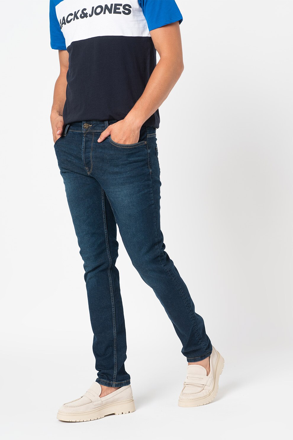 Only & sons, Blugi slim fit Loom, Albastru