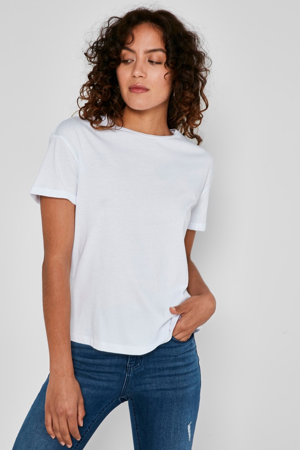 Noisy May, Tricou de bumbac organic, Alb