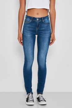 Noisy May, Blugi skinny cu aspect decolorat Lucy, Albastru, W27-L30 Noisy May, Blugi skinny cu aspect decolorat Lucy, Albastru, W27-L30