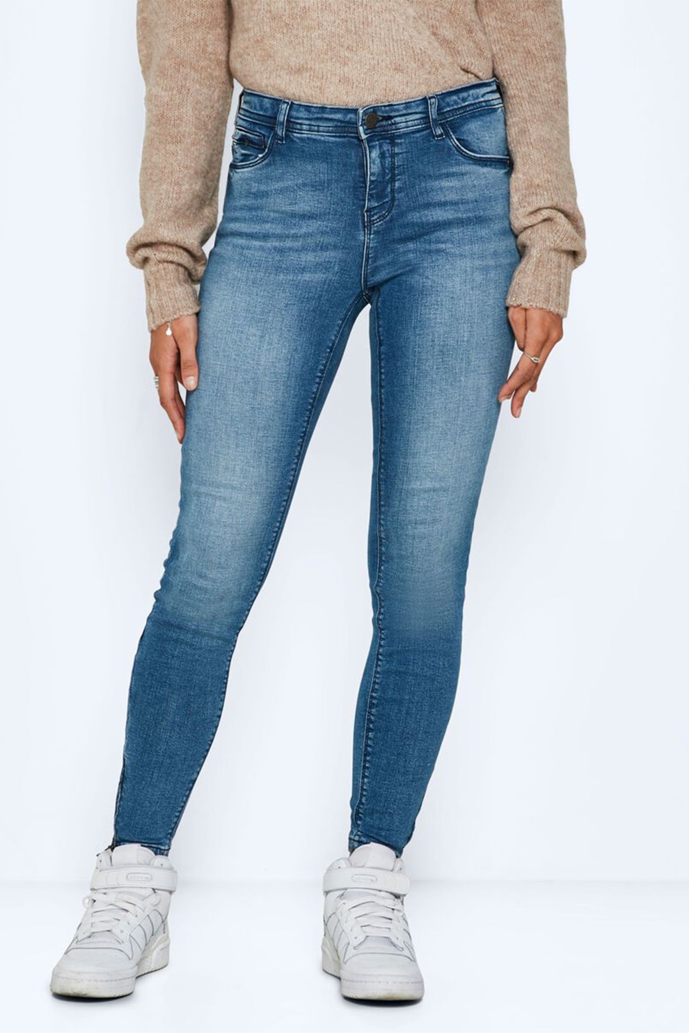 Noisy May, Blugi crop skinny Kimmy, Albastru deschis, W27-L30