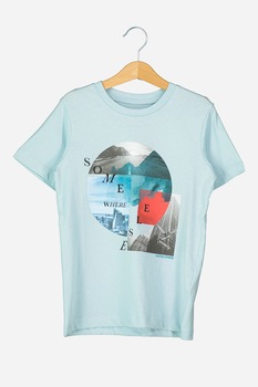 Jack&Jones, Tricou cu imprimeu Urban City, Albastru deschis Jack&Jones, Tricou cu imprimeu Urban City, Albastru deschis