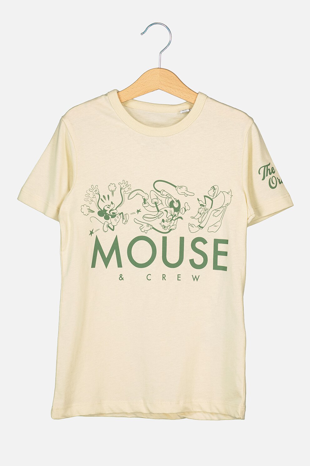 Jack&Jones, Tricou din bumbac cu imprimeu text si desene animate, Galben pal/Verde