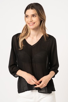 JdY, Bluza vaporoasa cu aspect semitransparent Dora, Negru JdY, Bluza vaporoasa cu aspect semitransparent Dora, Negru