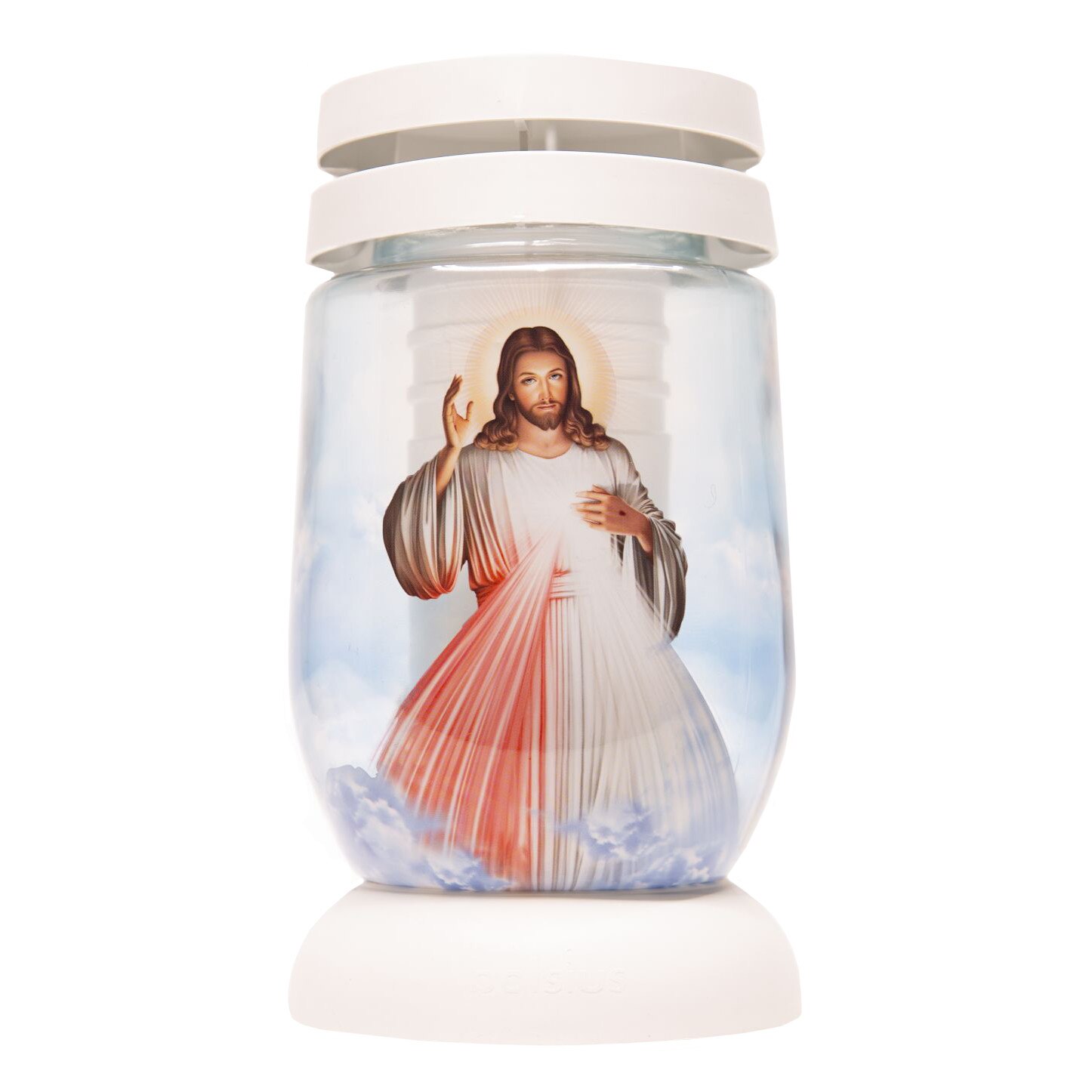 Candela Bolsius din sticla 3L cu Hristos