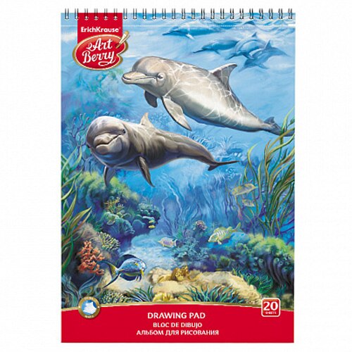 Bloc De Desen A4 ErichKrause® ArtBerry Delfin Spirala 20 File