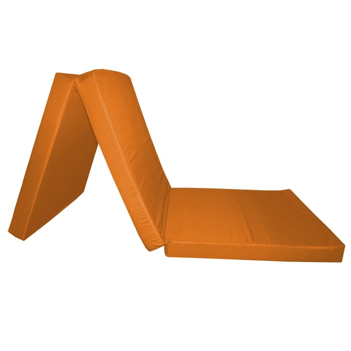 Összehajtható matrac 190x60x7 cm, narancssárga