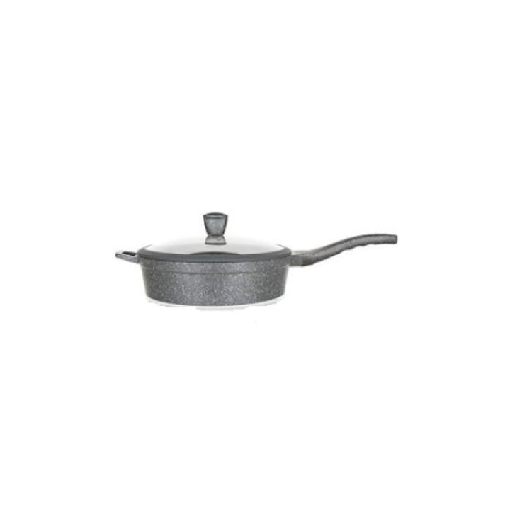Banquet тиган, алуминий/гранит, стъклен капак, 28 см
