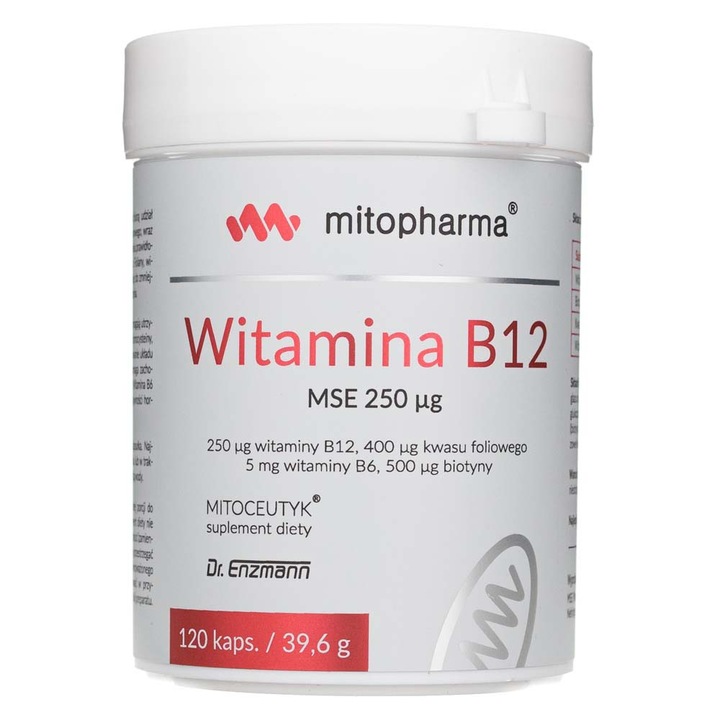 Mito Pharma Dr. Enzmann Étrend-kiegészítő, B12-Vitamin MSE, 120 Kapszula