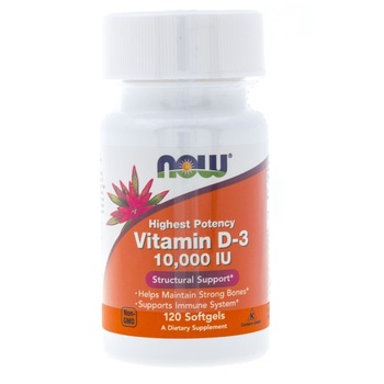 Supliment alimentar, Now Foods, Vitamina D3, 10.000 UI, 120 capsule moi Supliment alimentar, Now Foods, Vitamina D3, 10.000 UI, 120 capsule moi
