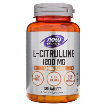 Supliment alimentar, Now Foods, L-Citrulina, 1200 mg, 120 comprimate Supliment alimentar, Now Foods, L-Citrulina, 1200 mg, 120 comprimate