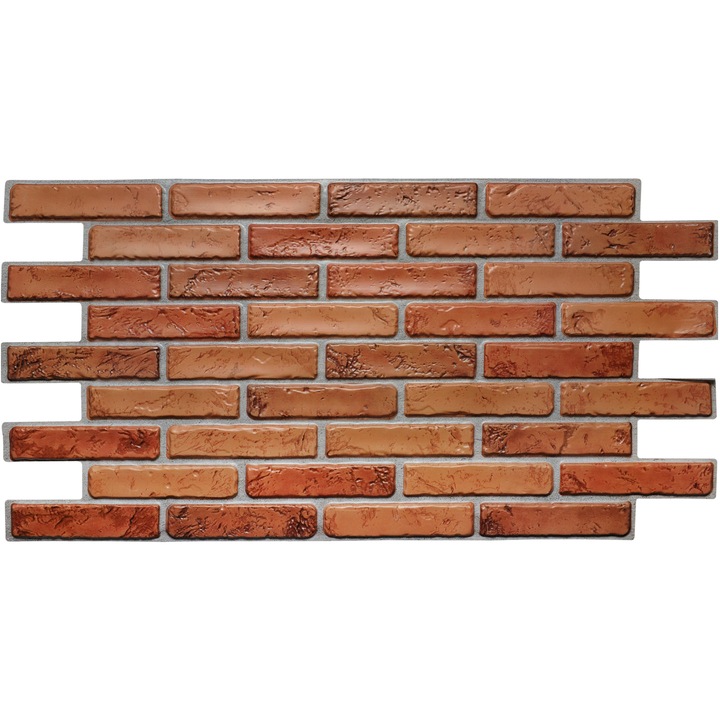 Panou decorativ Brick Natural, PVC, 96x48 cm