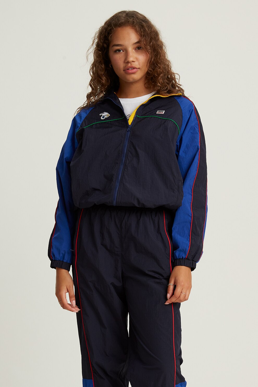 Levi's, Jacheta usoara cu detalii contrastante, Albastru/Verde/Rosu, M