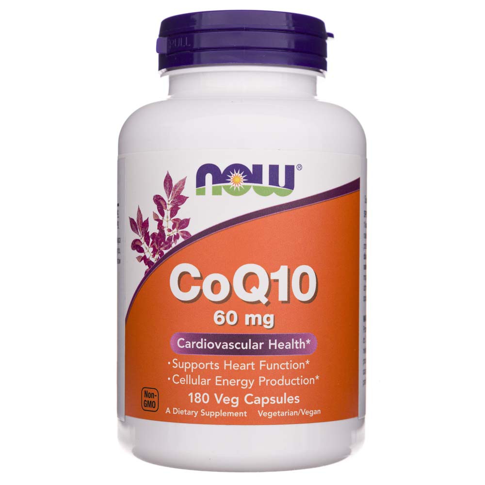 Supliment alimentar, Now Foods, Coenzima Q10, 60 mg, 180 capsule
