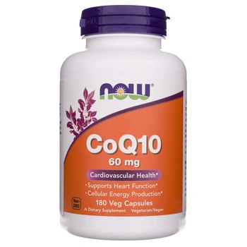 Supliment alimentar, Now Foods, Coenzima Q10, 60 mg, 180 capsule Supliment alimentar, Now Foods, Coenzima Q10, 60 mg, 180 capsule