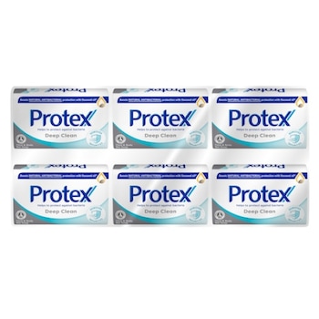 Pachet promo: 6 x Sapun solid Protex Deep Clean, 90 g Pachet promo: 6 x Sapun solid Protex Deep Clean, 90 g