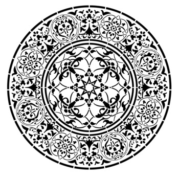 Sablon constructii 3D Mandala Plex 75x75cm, reutilizabil, plastic Sablon constructii 3D Mandala Plex 75x75cm, reutilizabil, plastic