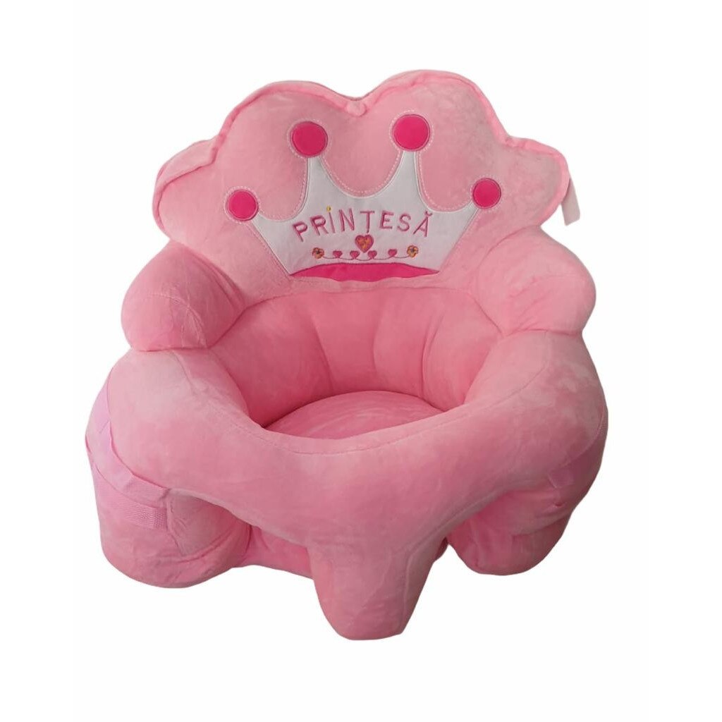 Fotoliu bebe cu spatar - Printesa roz - Krista® 53x53x50 cm