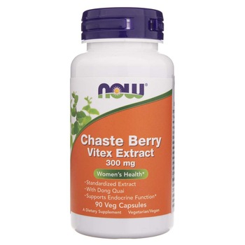 Supliment alimentar, Now Foods, Niepokalanek, Chaste Berry Vitex, 300 mg, 90 capsule Supliment alimentar, Now Foods, Niepokalanek, Chaste Berry Vitex, 300 mg, 90 capsule