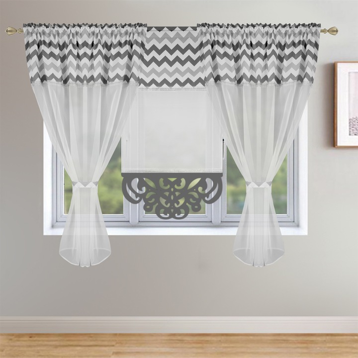 Set de perdele Tailanda Gri, 250x160 cm, L180