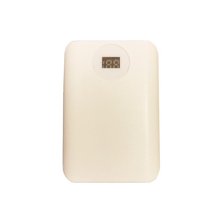 Baterie externa powerbank elSales ELS-PB0012, capacitate 2600 mAh, afisaj LED, alb