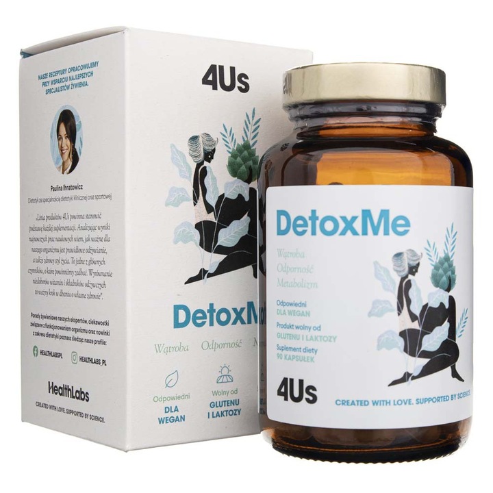 Supliment Alimentar, Health Labs, Care DetoxMe, Pentru Detoxifierea Organismului, 90 Capsule, Sprijina Eliminarea Toxinasilor, Curatare Interna, Imbunatateste Functionarea Sistemului Digestiv, Fara Aditivi
