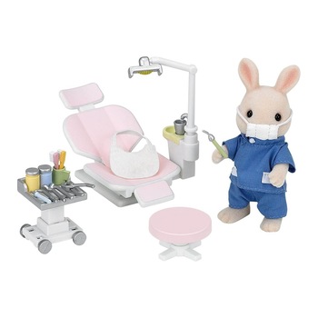Set de joaca Sylvanian Families, cabinetul stomatologic, 15 piese Set de joaca Sylvanian Families, cabinetul stomatologic, 15 piese