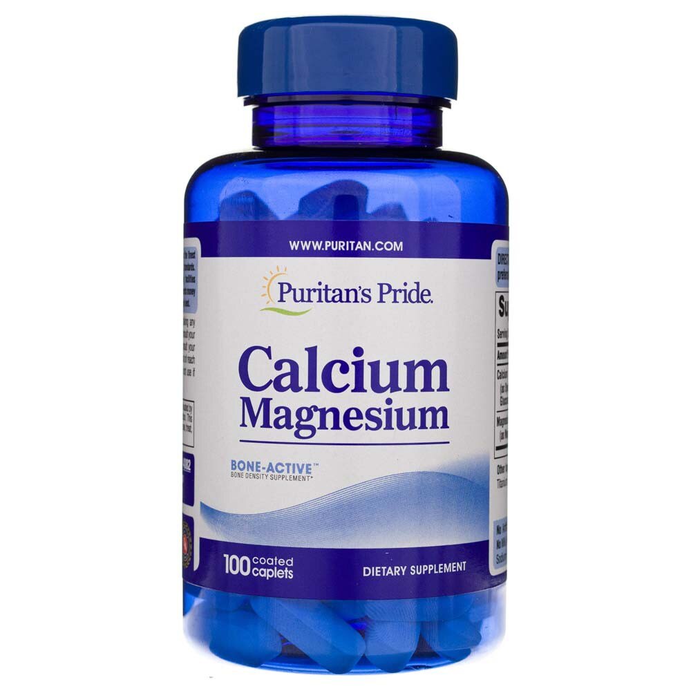 Supliment alimentar, Puritan's Pride, Calciu / Magneziu, 100 comprimate