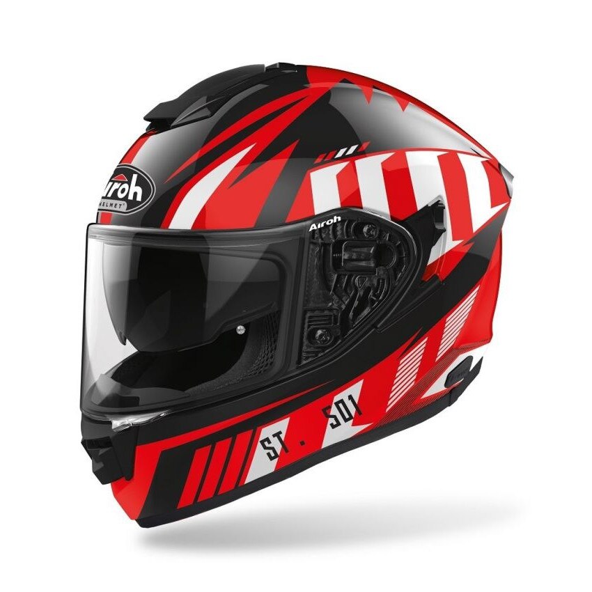 Casca AIROH, St.501 blade red gloss, Alb, XL