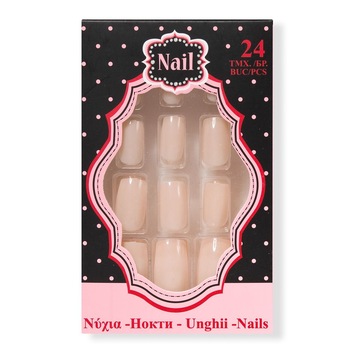 Set 24 unghii albe false Set 24 unghii albe false