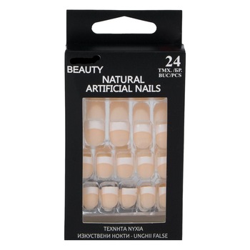 Set 24 unghii false bej Set 24 unghii false bej