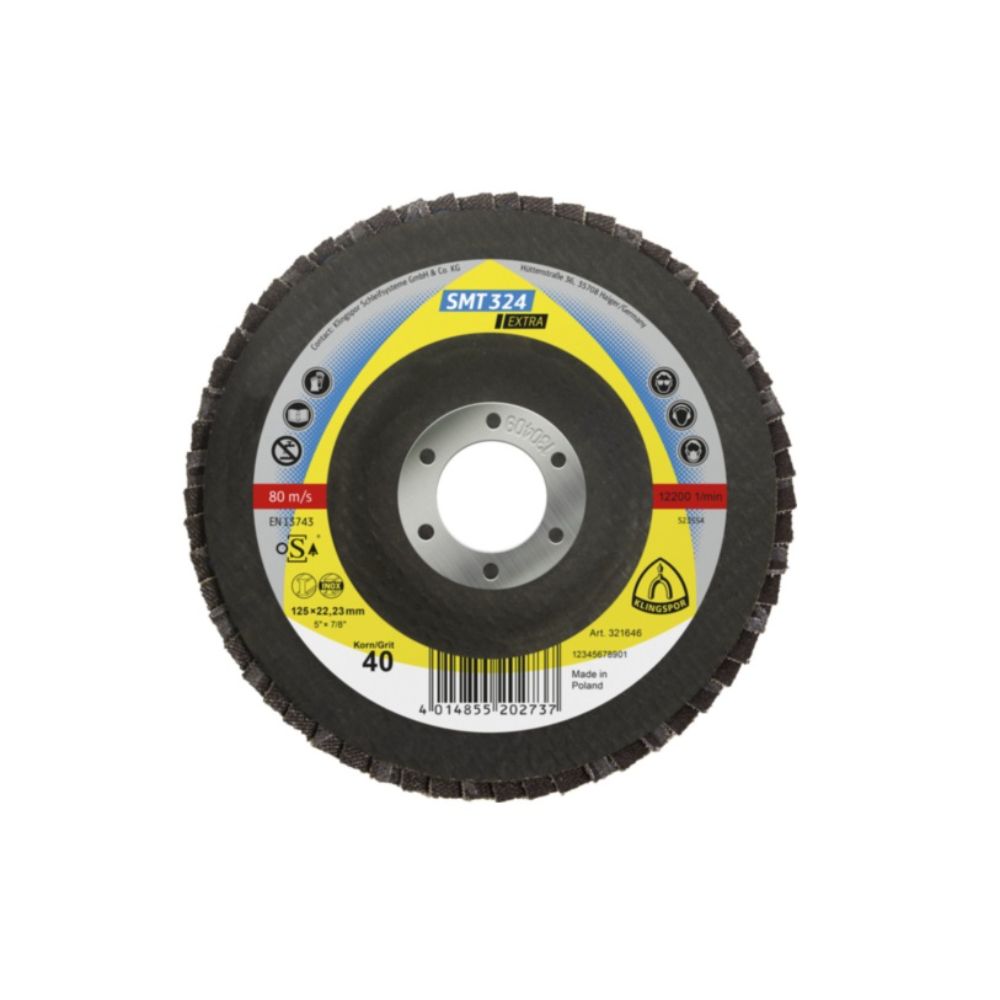 Klingspor - SMT 324 Extra - lamellenschijven - 125 x 22,23mm - K60 - bol