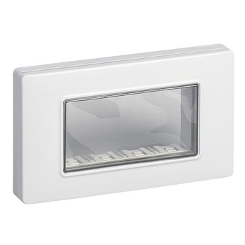 Rama suport, aparataj, pentru exterior, cadru modular, alb, 4 module, ip55, 14944.01, Vimar, Plana Rama suport, aparataj, pentru exterior, cadru modular, alb, 4 module, ip55, 14944.01, Vimar, Plana