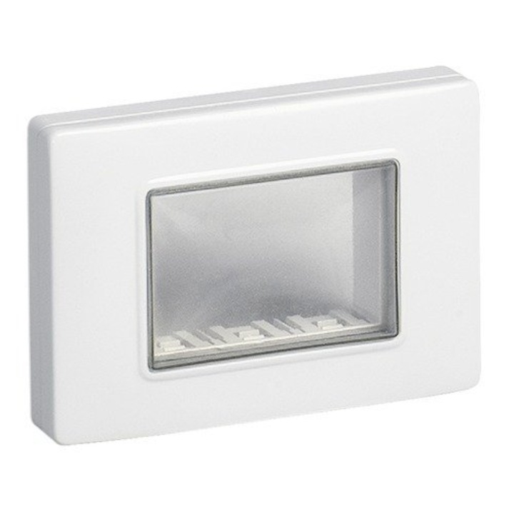 Tartókeret, hardver, kültérre, moduláris keret, fehér, 3 modul, ip55, 14943.01, Vimar, Plana