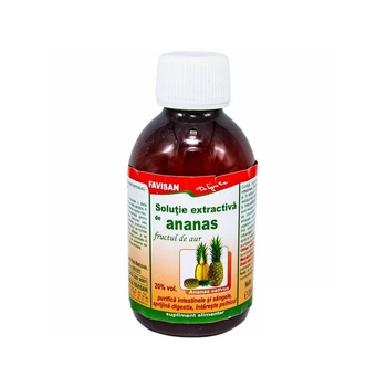 Solutie extractiva de ananas 200ml Favisan Solutie extractiva de ananas 200ml Favisan
