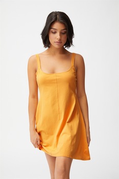 Cotton On, Rochie scurta evazata cu bretele ajustabile, Oranj Cotton On, Rochie scurta evazata cu bretele ajustabile, Oranj