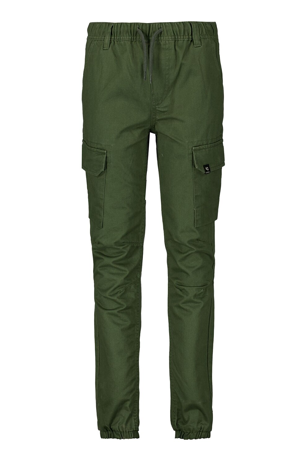 Garcia, Pantaloni jogger cargo cu snur in talie, Verde militar