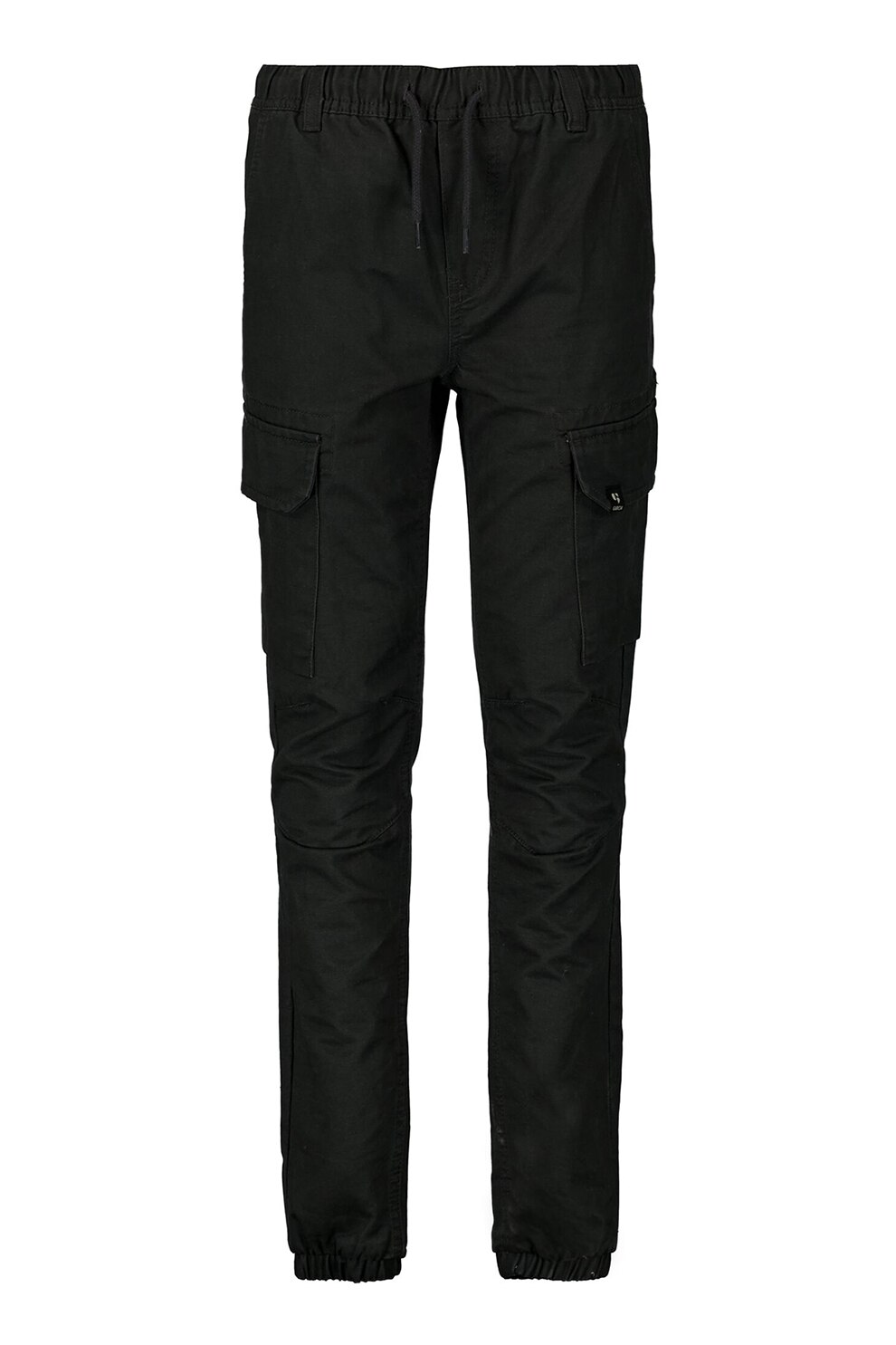 Garcia, Pantaloni jogger cargo cu snur in talie, Negru