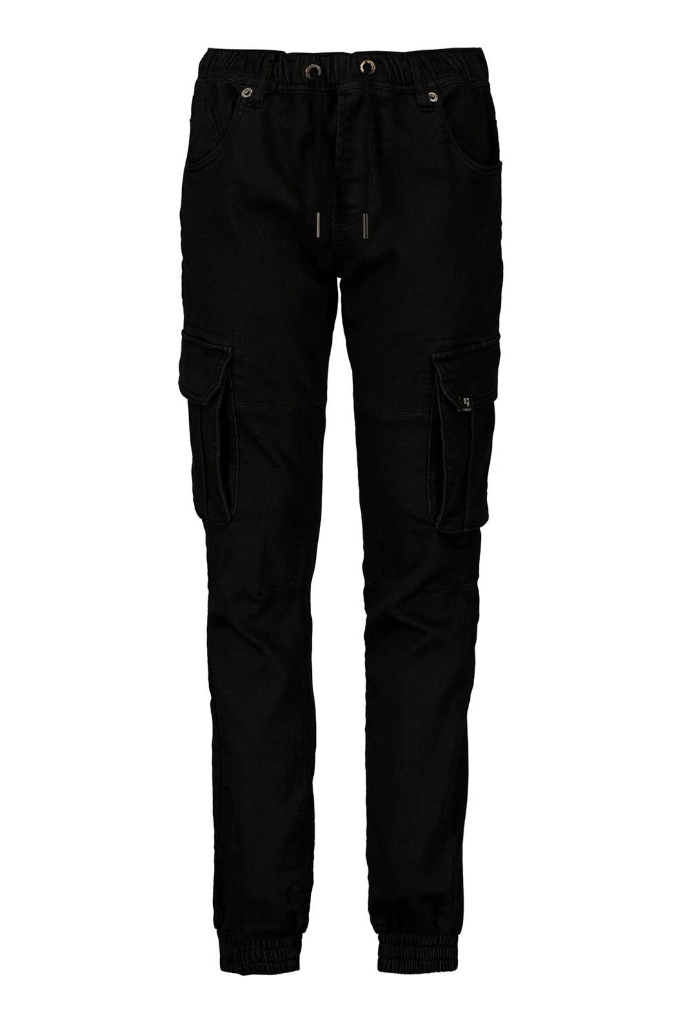 Garcia, Pantaloni joggers cargo cu talie ajustabila, Negru