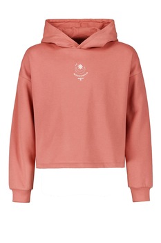 Garcia, Hanorac lejer cu imprimeu text discret, Roz prafuit Garcia, Hanorac lejer cu imprimeu text discret, Roz prafuit