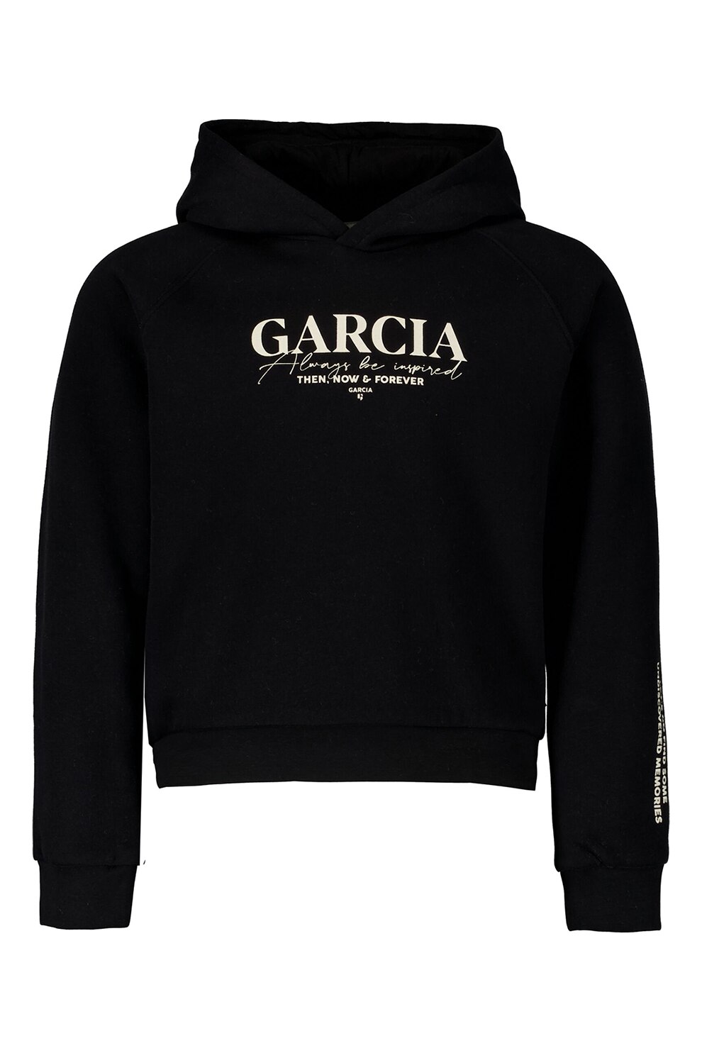 Garcia, Hanorac din amestec de bumbac cu imprimeu text, Negru
