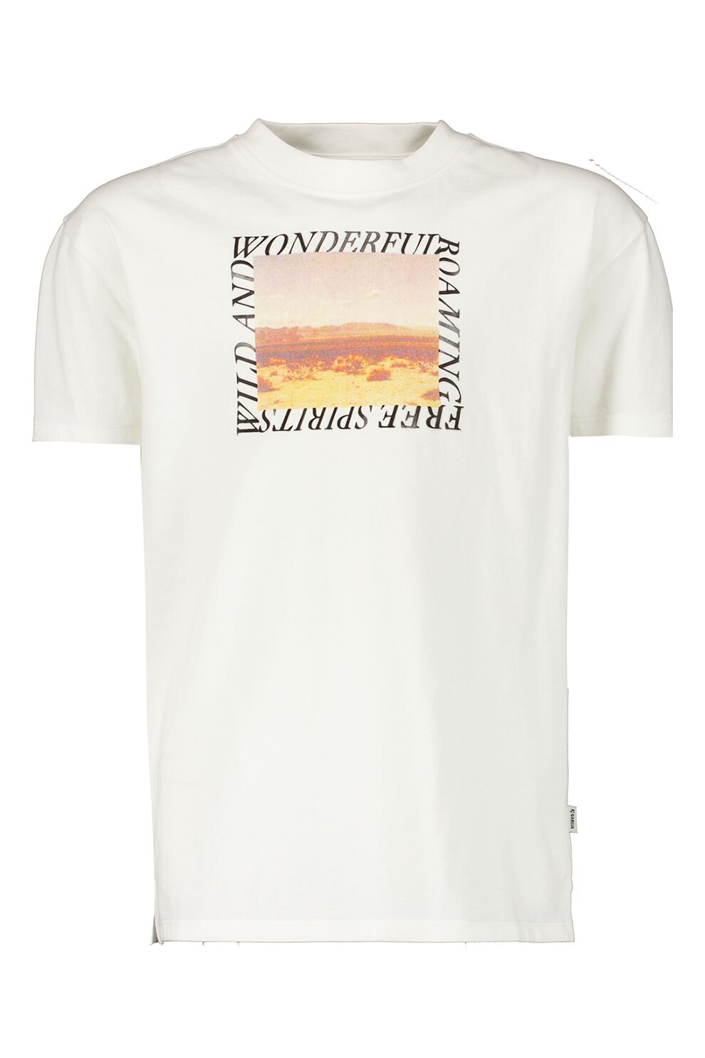 Garcia, Tricou de bumbac cu imprimeu foto, Alb