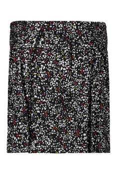 Garcia, Fusta mini din viscoza cu model, Negru/Alb/Rosu Garcia, Fusta mini din viscoza cu model, Negru/Alb/Rosu