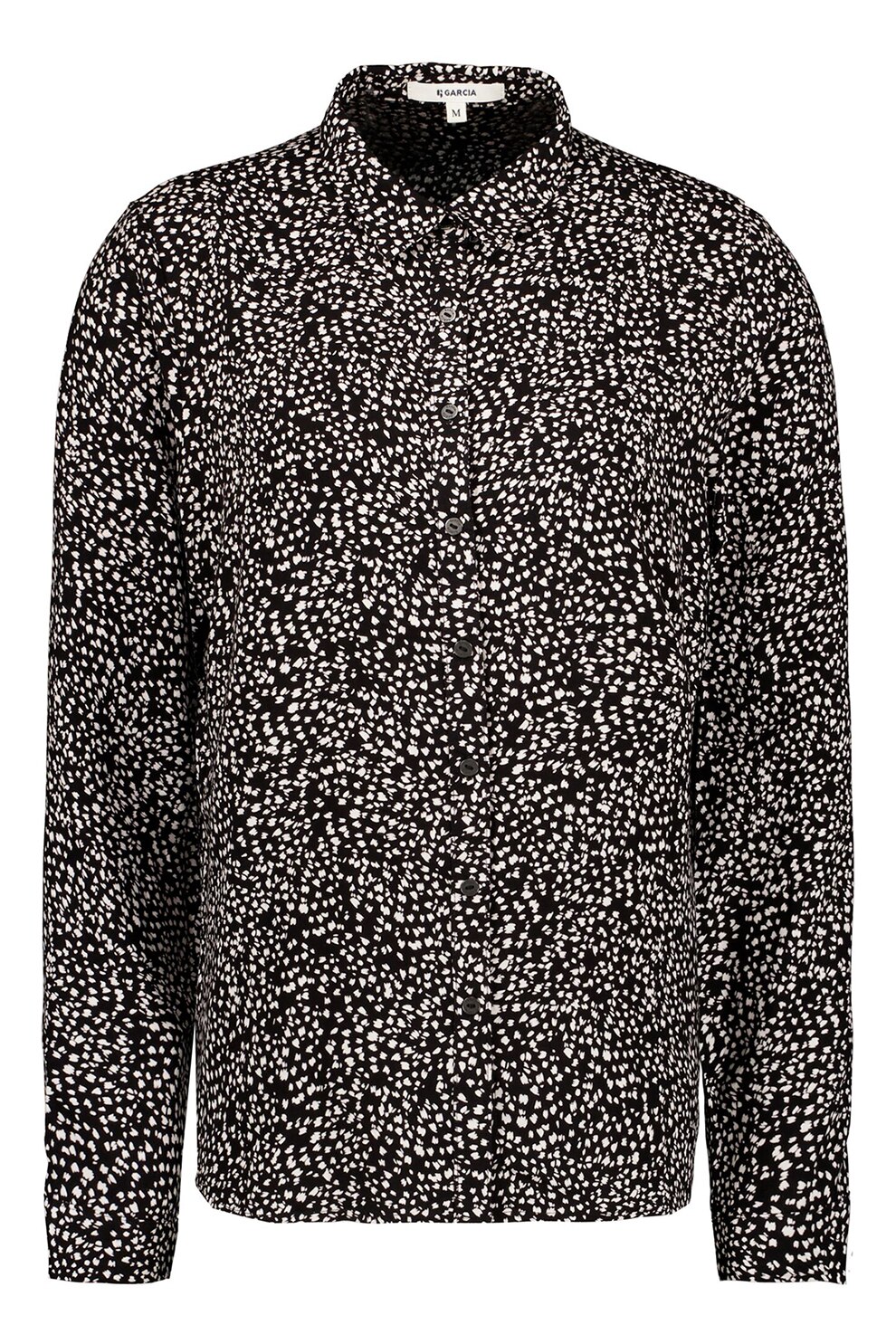 Garcia, Camasa din viscoza cu imprimeu, Negru/Alb