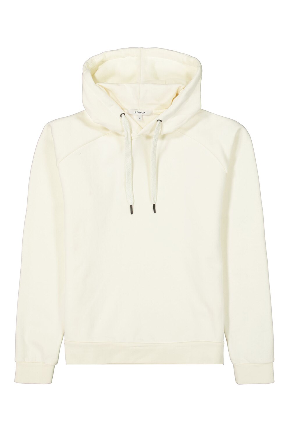 Garcia, Hanorac din amestec de bumbac cu mansete striate, Alb prafuit