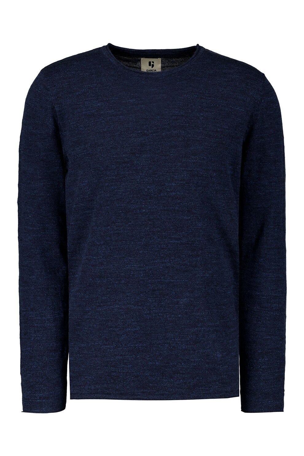 Garcia, Pulover tricotat fin cu decolteu la baza gatului, Bleumarin