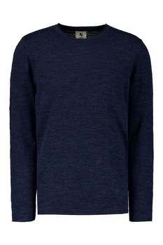 Garcia, Pulover tricotat fin cu decolteu la baza gatului, Bleumarin Garcia, Pulover tricotat fin cu decolteu la baza gatului, Bleumarin