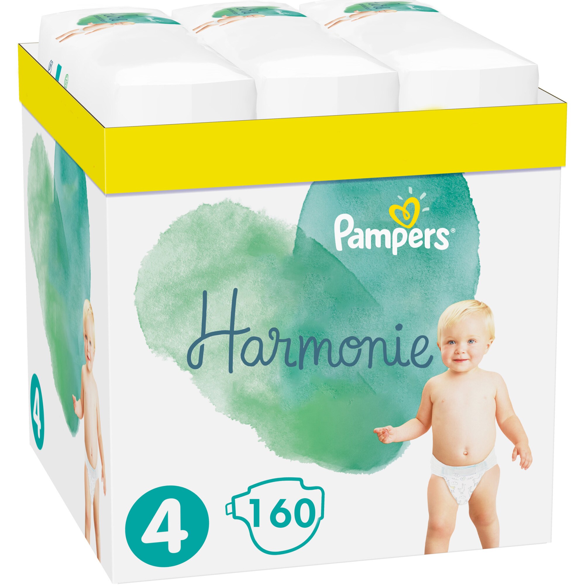 Scutece Pampers Harmonie XXL Box, Marimea 4, 9-14 kg, 160 buc