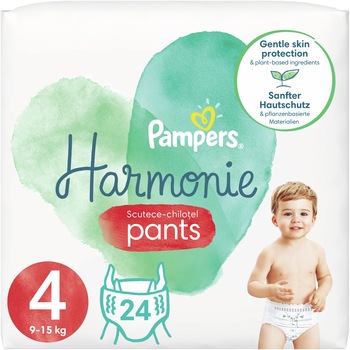 Scutece-chilotel Pampers Harmonie Pants, Marimea 4, 9-15 kg, 24 buc Scutece-chilotel Pampers Harmonie Pants, Marimea 4, 9-15 kg, 24 buc