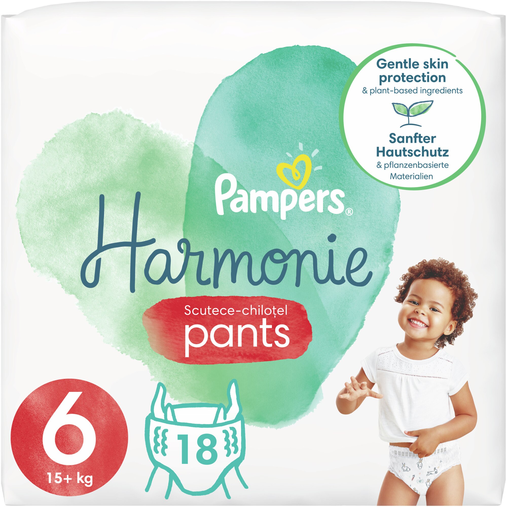 Scutece-chilotel Pampers Harmonie Pants, Marimea 6, 15+ kg, 18 buc