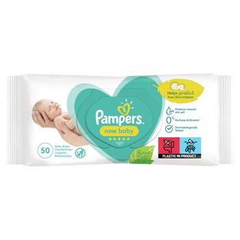 Servetele umede Pampers New Baby, 1 pachet, 50 buc Servetele umede Pampers New Baby, 1 pachet, 50 buc